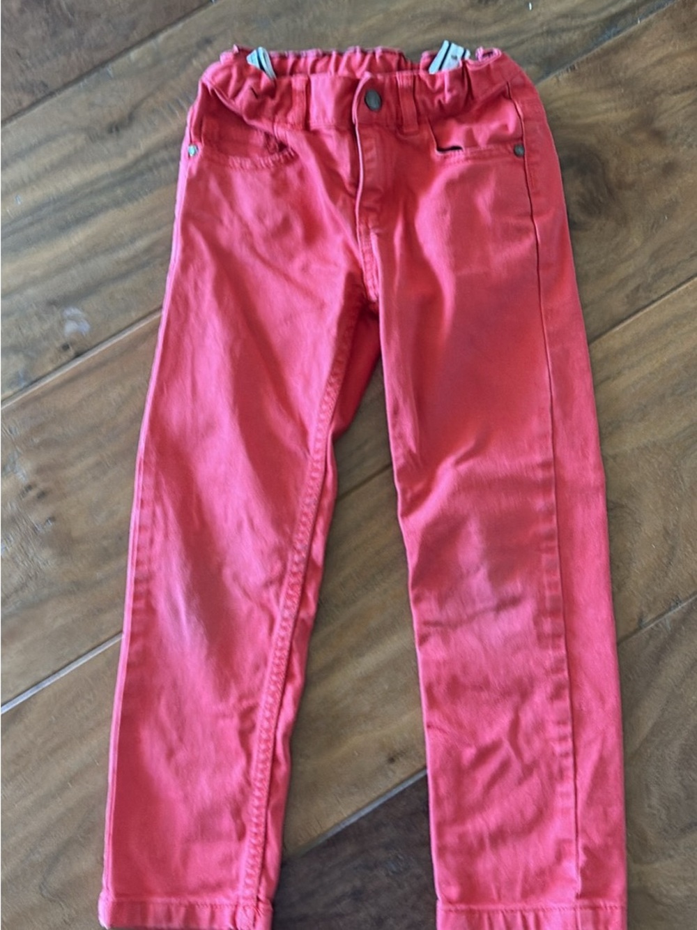 Petit Bateau Red Skinny Jeans for Women